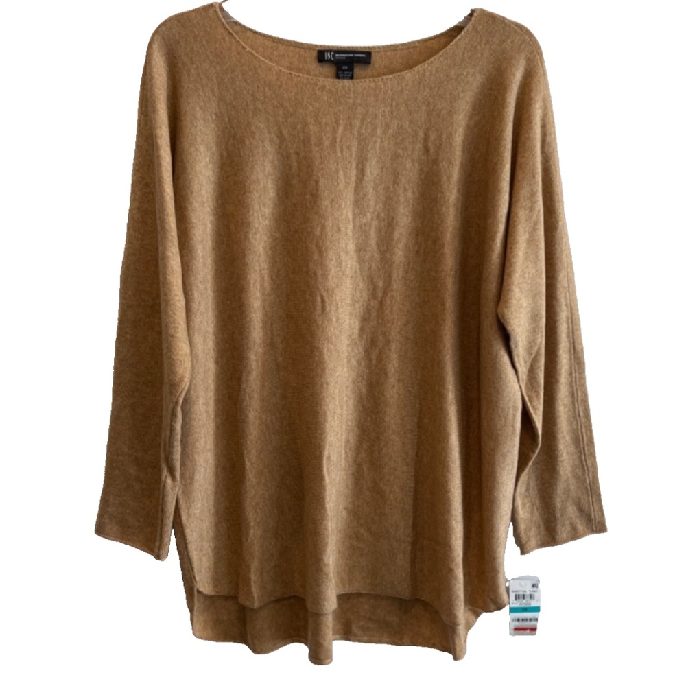 INC International Concepts Women's Hi/Lo Hem Sweater, Ginger Plus Size 0X